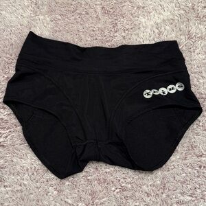 Women's Breathable Black Boy Shorts with Back Pockets